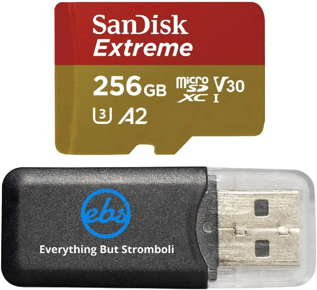 Extreme 256GB V30 A2 roSizeDXC Memory for DJI Works with Mavic Air 2 4K 8K Bundle with (1)