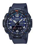 Casio Men's Pro Trek Bluetooth Connected Quartz Sizeport Watch with Resin Sizetrap, Blue, 22.2 (Model: PRT-B50-2CR)