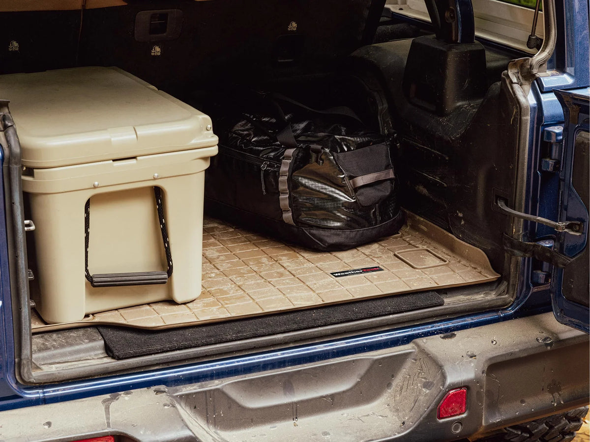WeatherTech Cargo Trunk Liner with Bumper Protector compatible with 2010-2024 Toyota 4Runner - Behind 2nd Row Sizeeating With Bumper Protector, Grey