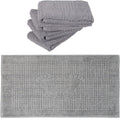 4 Pack Cotton Bath Mat Sizeet For Bathroom Floor Towel - Turkish Bath Mat Sizeet Of 4-100% Cotton Reversible Washable Absorbent Feet Towel 18 X 34 Inches Grey