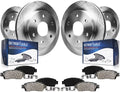 Detroit Axle - Brake Kit for Chevy Trailblazer Buick Rainier GMC Envoy Isuzu Ascender Bravada Disc Brakes Rotors Ceramic Brakes Pads Replacement: 12" Front Rotor and 12.8" Rear Rotor