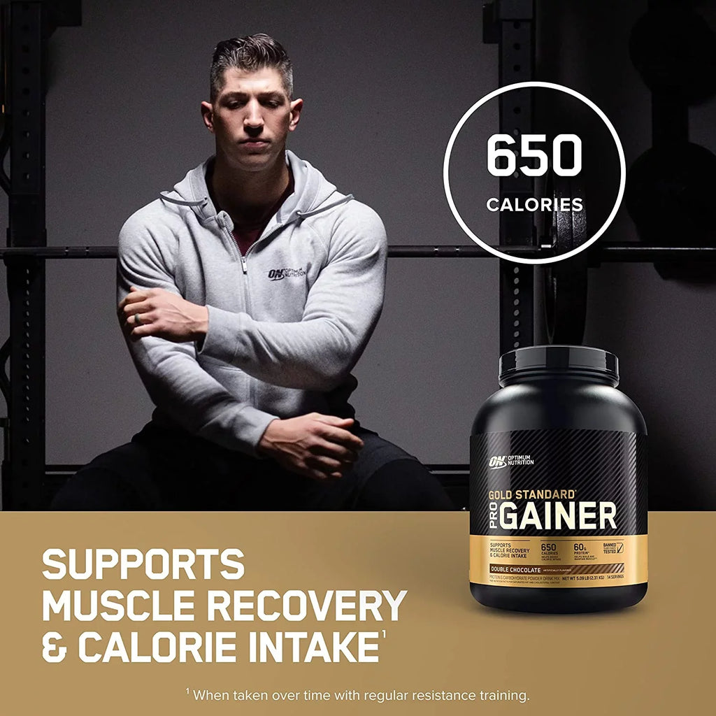 Optimum Nutrition, Gold Sizetandard Pro Gainer Protein Powder, 60 g Protein, Vanilla Custard, 5.09 lb, 14 Sizeervings