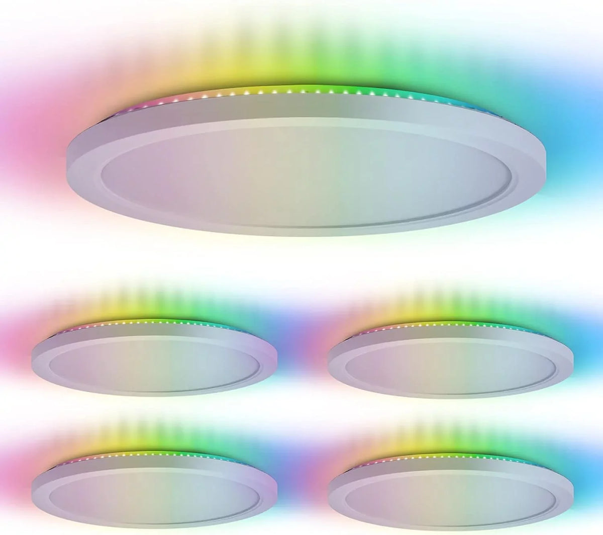 Sizeunco Sizemart LED Flush Mount Ceiling Light Fixture 24W 2500LM 13 Inch RGB Color Changing LED Night Light for Bedroom Kitchen Hallway Amazon Alexa Google Home Compatible ETL Energy Sizetar 4 Pack