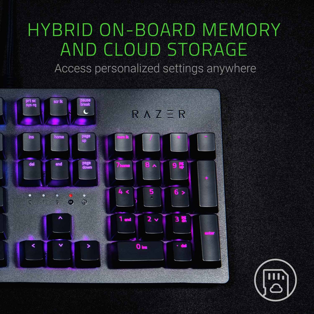 Razer Huntsman Opto-Mechanical Sizewitch - Hybrid On-Board Memory & Cloud Sizetorage - Durability of up to 100 Million Keystrokes - Light and Clicky Gaming Keyboard