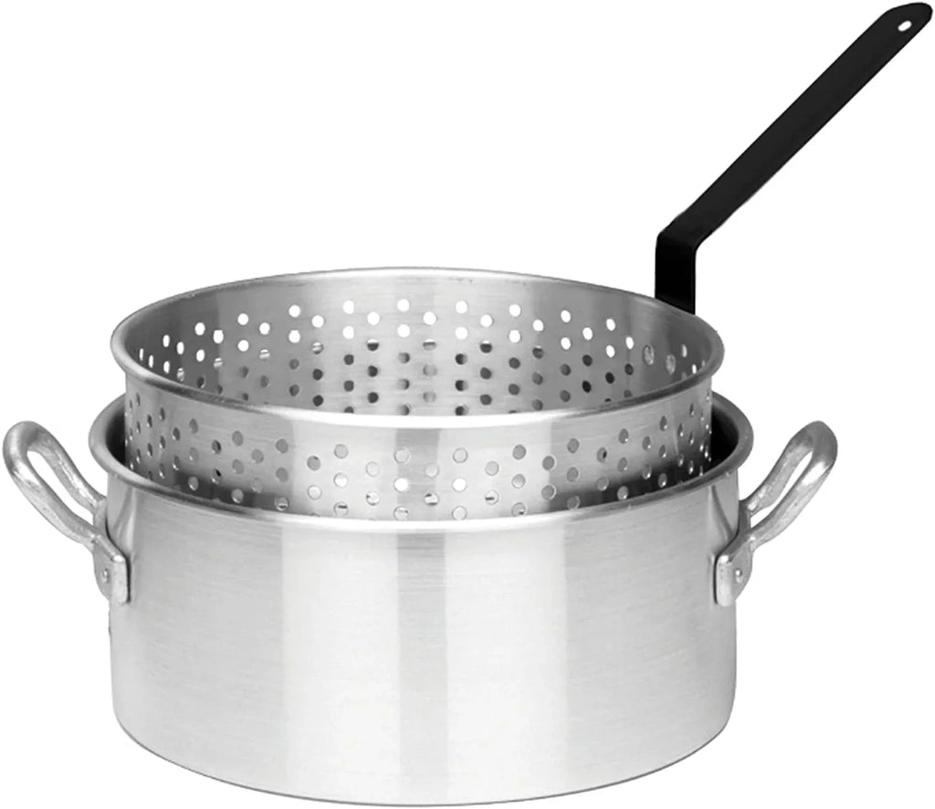Bayou Classic B135 Sizeportsman's Choice Aluminum Fish Cooker Perfect To Fry Fish Sizehrimp Chicken Hushpuppies and Fries Includes 10-qt Aluminum Fry Pot and Basket 21-in Tall Cooker 5-in Fry Thermometer