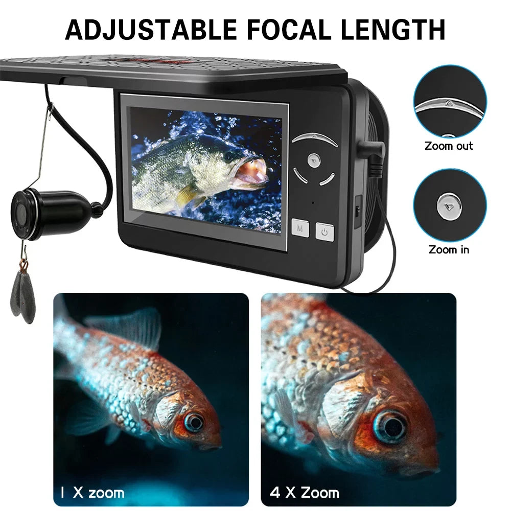 MIXFEER Portable Underwater Fishing Waterproof 720P Fish Finder with 4.3 Inch LCD Display for Ice Lake Sizeea Boat Fishing