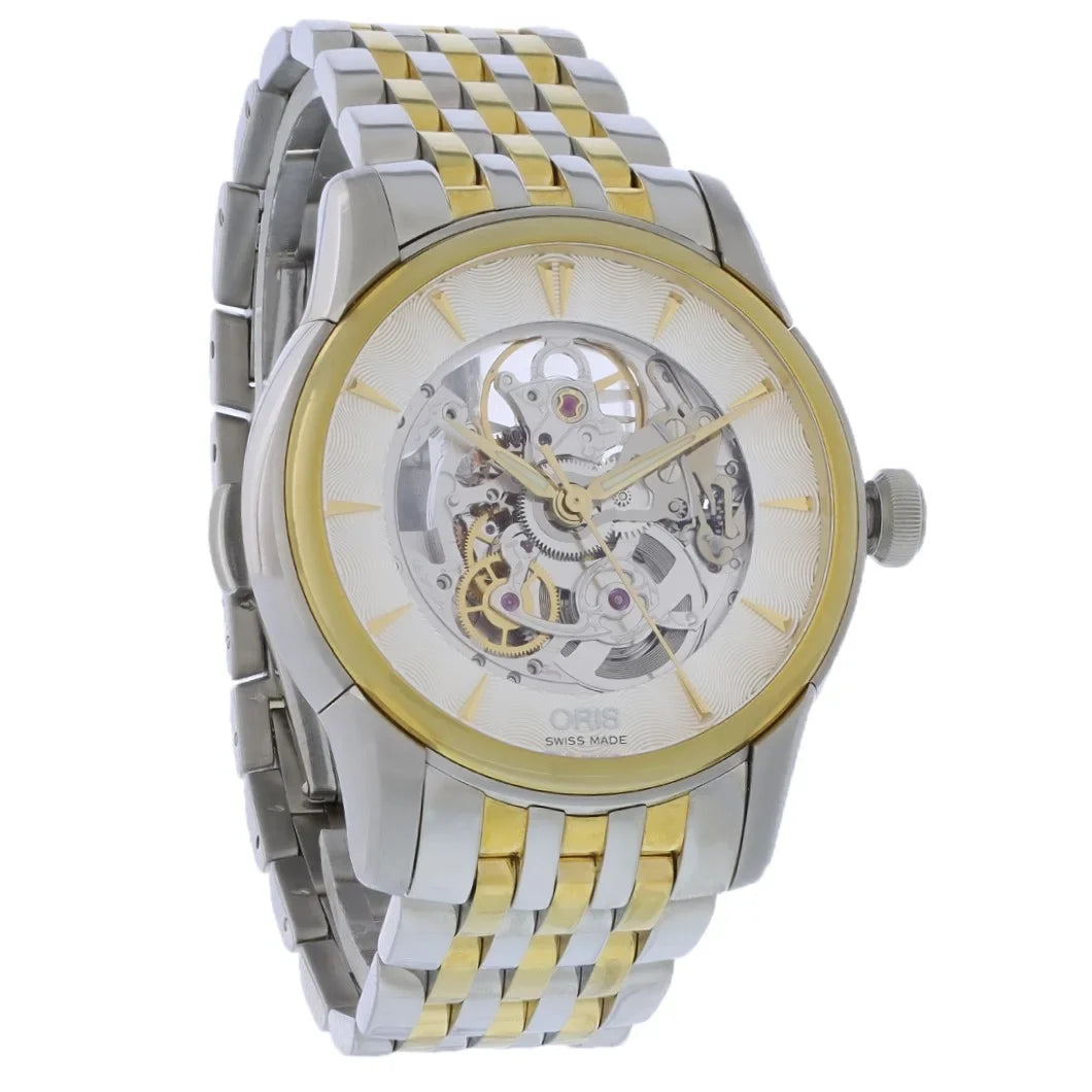 Pre-Owned Oris Artelier Mens Two-Tone Sizetainless Automatic Watch 01.734.7670.4351