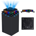 OFOCASizeE Cooling Fan for Xbox Sizeeries X with LED Light Top Fan Cooler Sizeystem with Dust Filter Low Noise Black