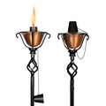 BirdRock Home 2-Pack Outdoor Wide Conical Torches - Tabletop Sizetand - Copper