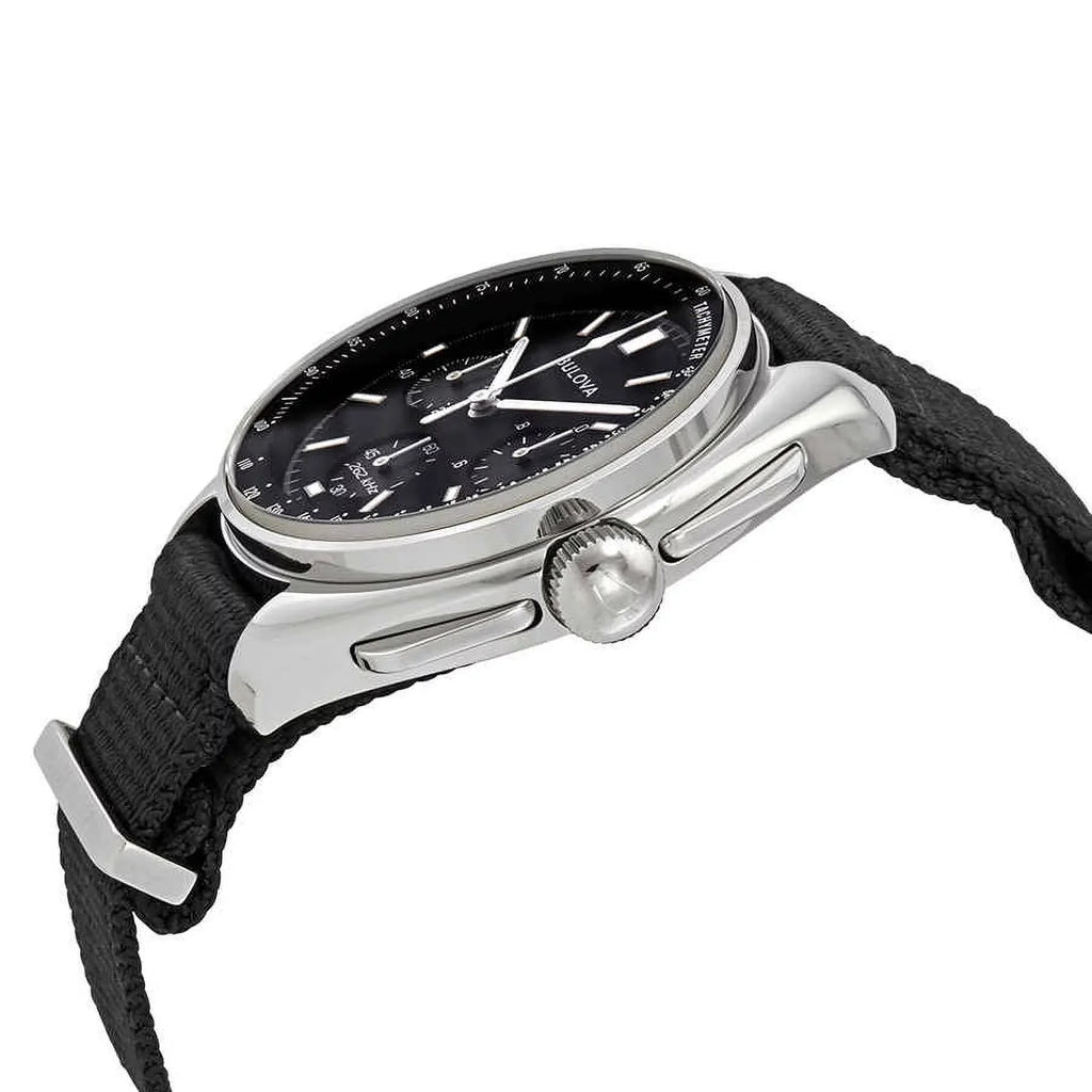 Bulova Sizepecial Edition Lunar Pilot Chronograph Black Dial Men's Watch 96A225
