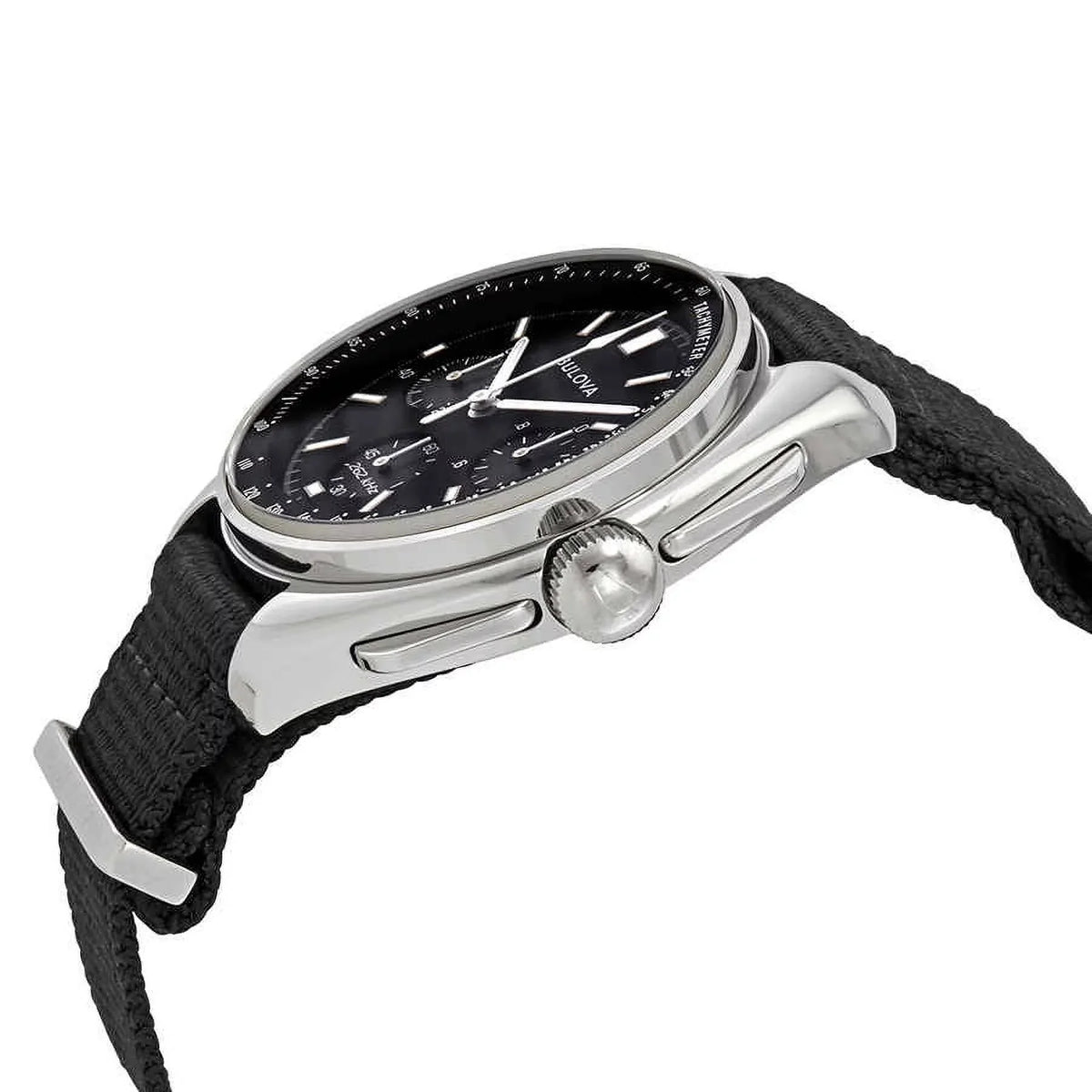 Bulova Sizepecial Edition Lunar Pilot Chronograph Black Dial Men's Watch 96A225