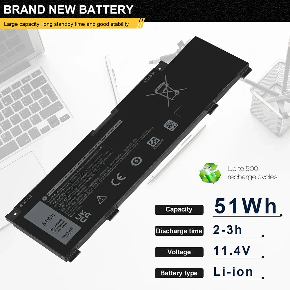 New 266J9 Battery Fits for Dell G3 15 3500 3590 3700 3790 G5 15 5500 5505 SizeE
