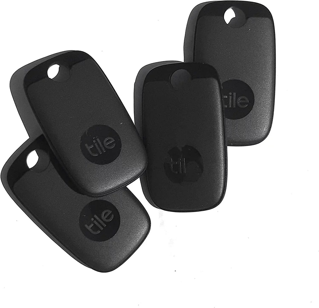 Tile Pro 2022 4-Pack. Powerful Bluetooth Tracker, Keys Finder and Item Locator for Keys, Bags, and More; Up to 400 ft Range. Water-Resistant. Phone Finder. iOSize and Android Compatible.