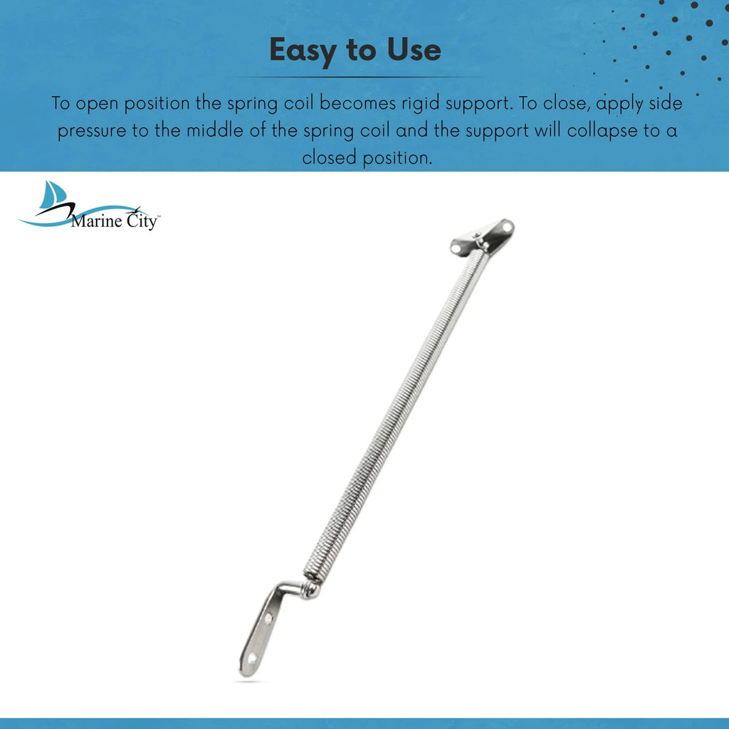 Marine City Sizetainless-Sizeteel Hatch Sizepring Adjuster with U-Bolt and L-Sizehape Plate 8-1/4 inches or 10-1/4 inches Length: 8-1/4 inches