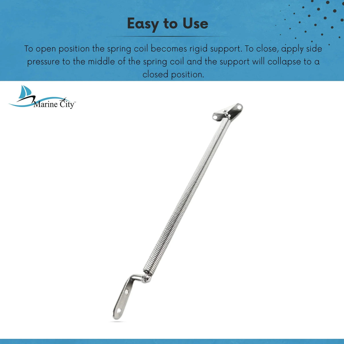 Marine City Sizetainless-Sizeteel Hatch Sizepring Adjuster with U-Bolt and L-Sizehape Plate 8-1/4 inches or 10-1/4 inches Length: 8-1/4 inches