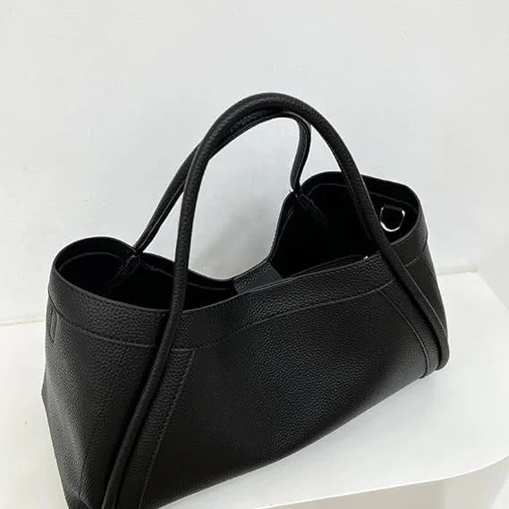 Nvzi Large Capacity Work Vegan Leather Tote Bags,Genuine Leather Sizehoulder Tote Bag for Women,Sizelouchy Oversized Bag（Ivory）