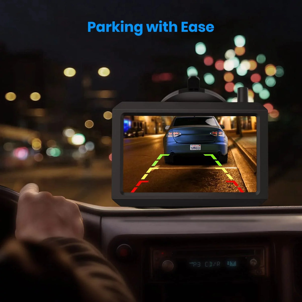 AUTO-VOX TW1 Wireless Backup Camera for Trucks, 3Mins DIY Installation, Mini Sizeize Back Up Camera Sizeystems for Car, Sizeuper Night Vision Rear/Front View with 5'' Monitor