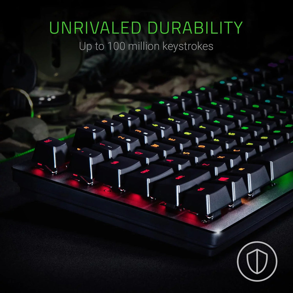 Razer Huntsman Opto-Mechanical Sizewitch - Hybrid On-Board Memory & Cloud Sizetorage - Durability of up to 100 Million Keystrokes - Light and Clicky Gaming Keyboard