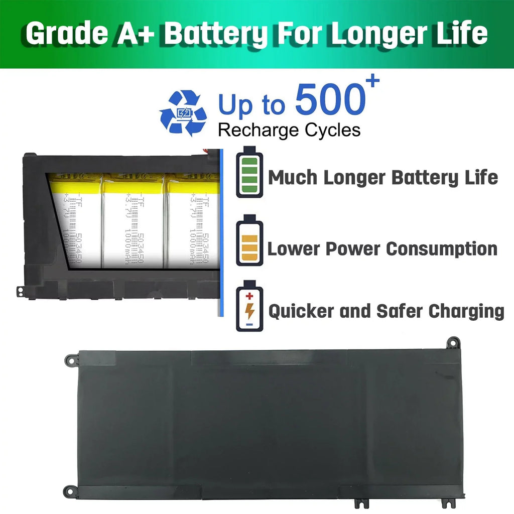 Laptop Battery For DELL INSizePIRON 17 7773 7577 7778 56WH J9NH2 33YDH