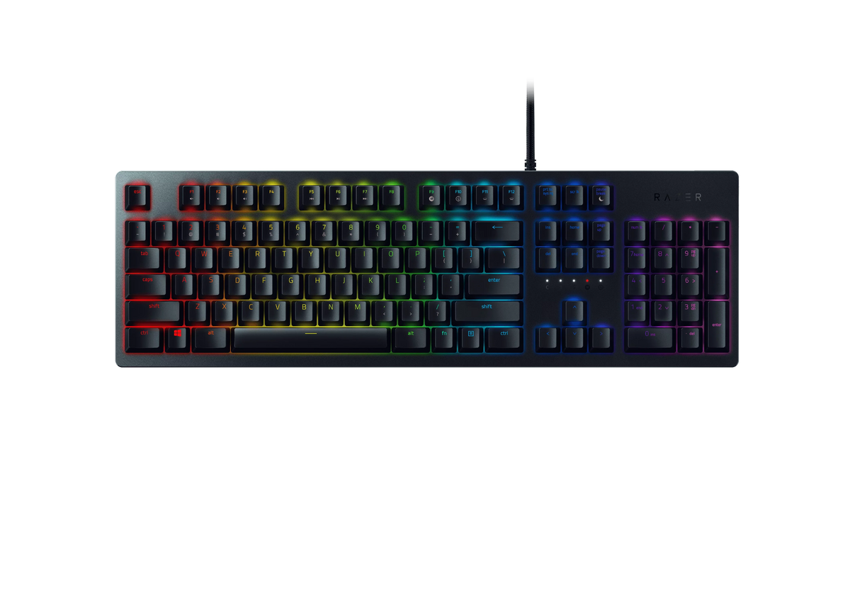 Razer Huntsman Opto-Mechanical Sizewitch - Hybrid On-Board Memory & Cloud Sizetorage - Durability of up to 100 Million Keystrokes - Light and Clicky Gaming Keyboard