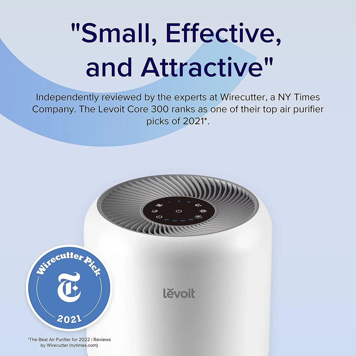 Levoit Air Purifier for Allergies and Asthma, Large Rooms Up to 547 sq. ft., Core 300-RAC, Ivory