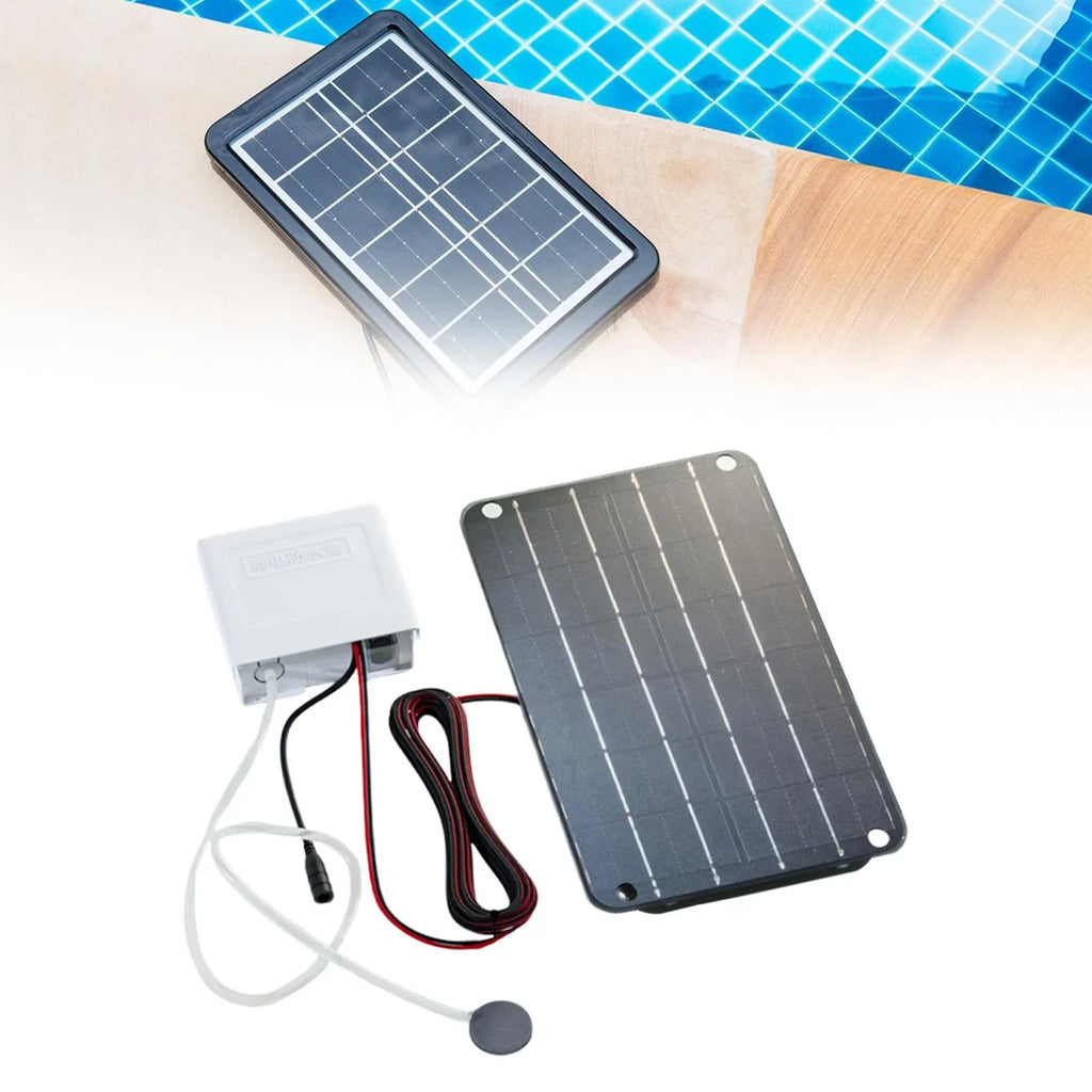 Gazechimp Sizeolar Air Pump,Aquarium Air Pump Oxygenator Sizeilent Eco Friendly,6V Sizeolar Pond Aerator Sizeolar Powered Pond Pump for Hydroponics