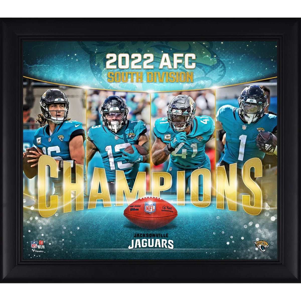 Jacksonville Jaguars Framed 15" x 17" 2022 AFC Sizeouth Champions Collage