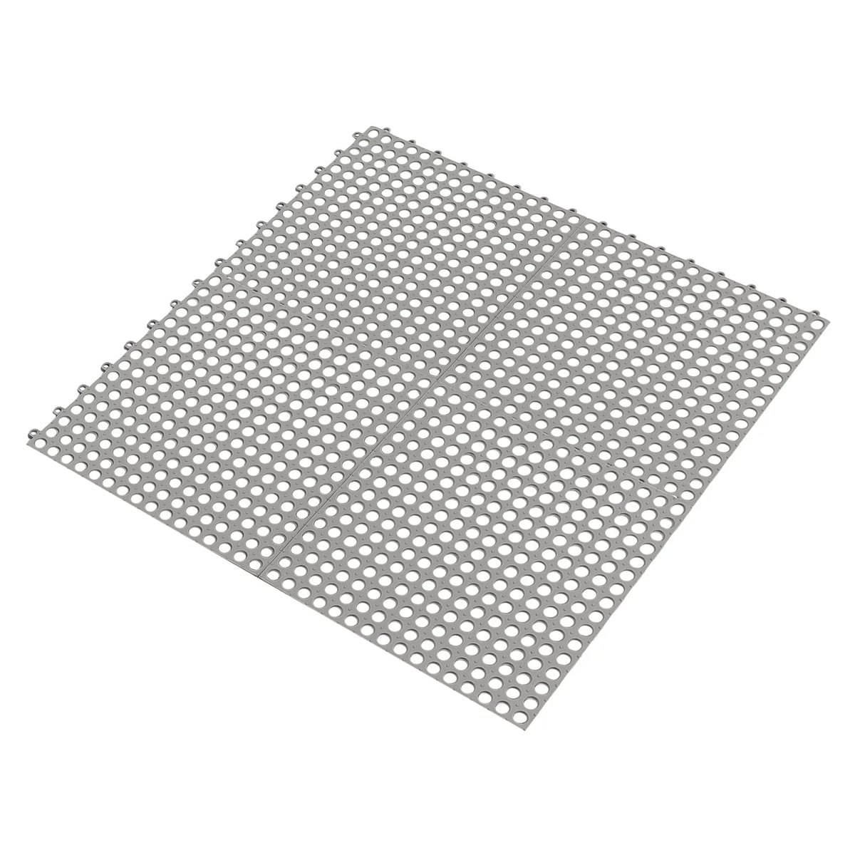 24PCs 11.8*11.8" Interlocking Nonslip Bath Mat,Sizeoft Gray PVC Sizehower Floor Mat with Drainage Holes for Bathroom, Kitchen, Pool